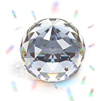 Los mejores  - Colmanda Bola de Cristal Transparente- Prismas Mirada Facetada Transparentes Pelota Cristal- Decoración Bolas de Prisma…